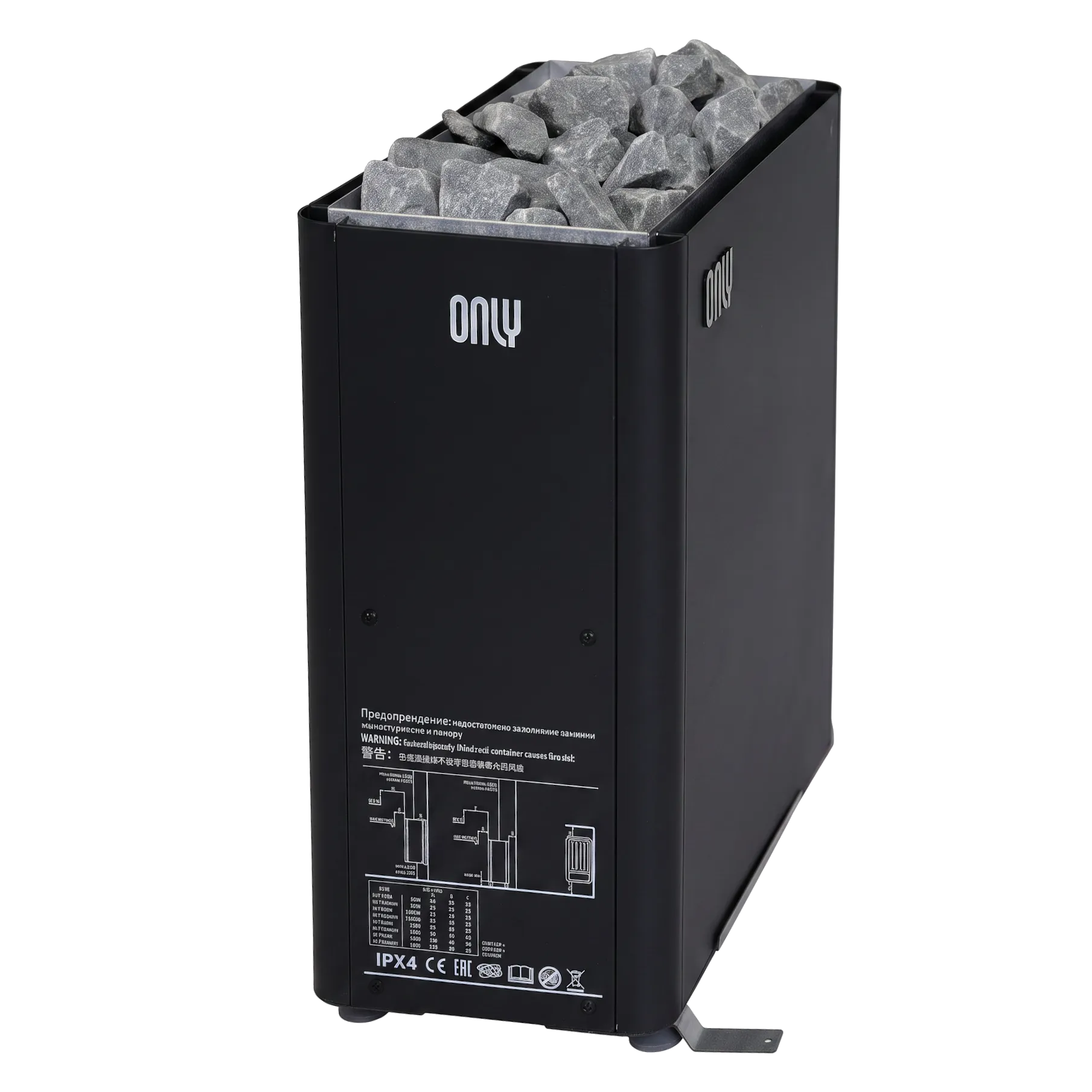 Электрическая печь для сауны ONLY Complex TH80E Black, Чёрный