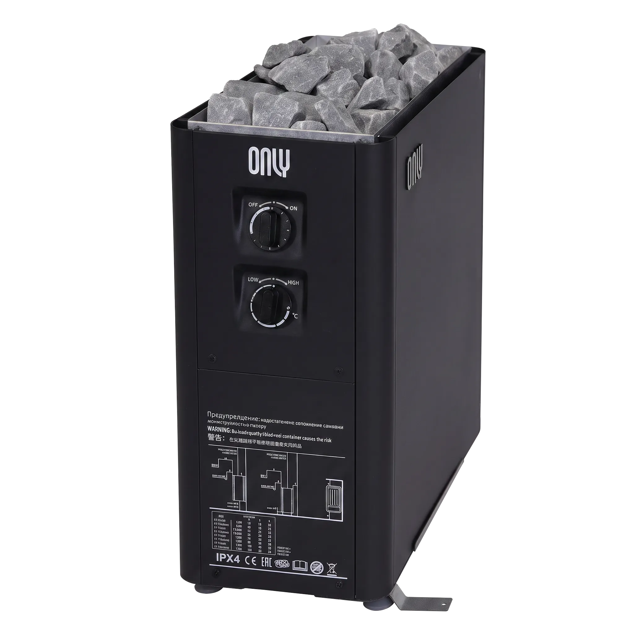 Электрическая печь для сауны ONLY Complex TH45 Black, Чёрный