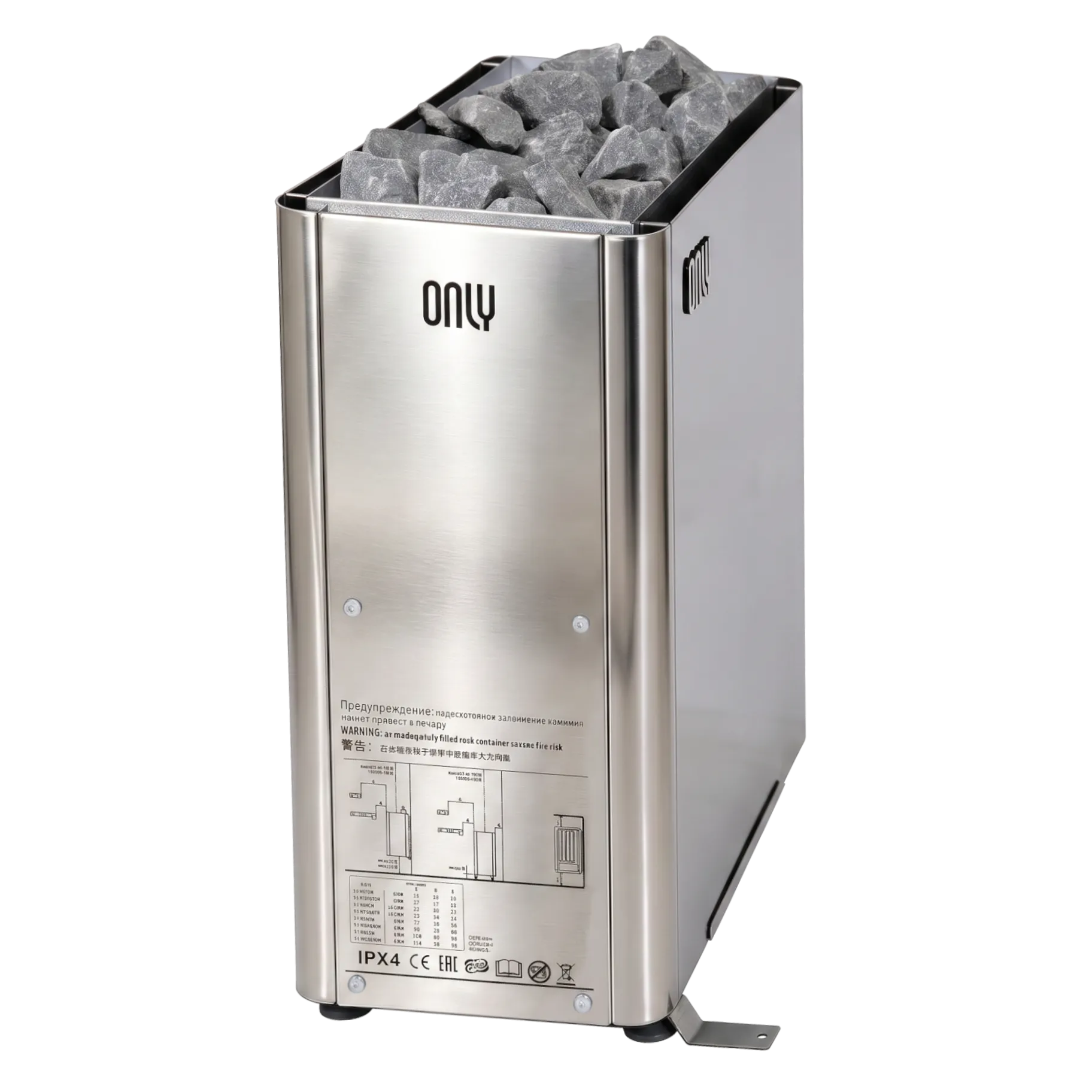Электрическая печь для сауны ONLY Complex TH45E, Нержавейка