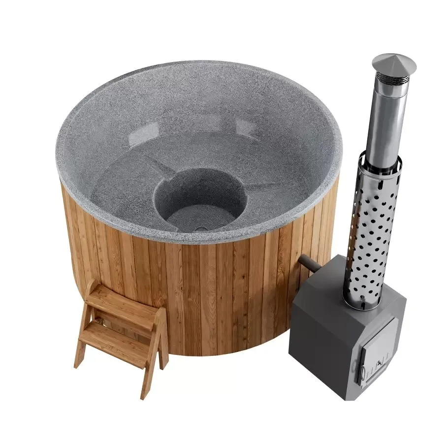 Купель PolarSpa LIGHT 195 термососна светлая, цвет чаши серый