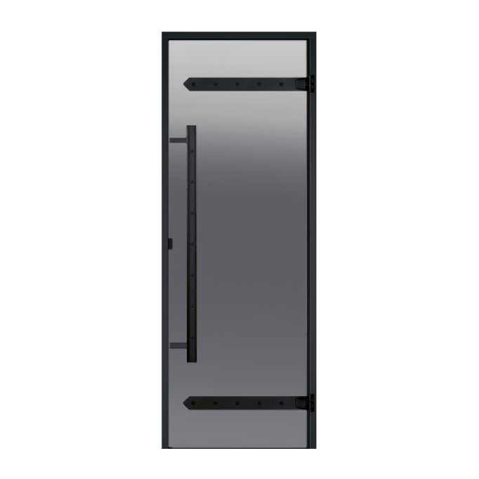 Стеклянная дверь для хамама Harvia Legend ALU 7x19 алюминиевая, серое