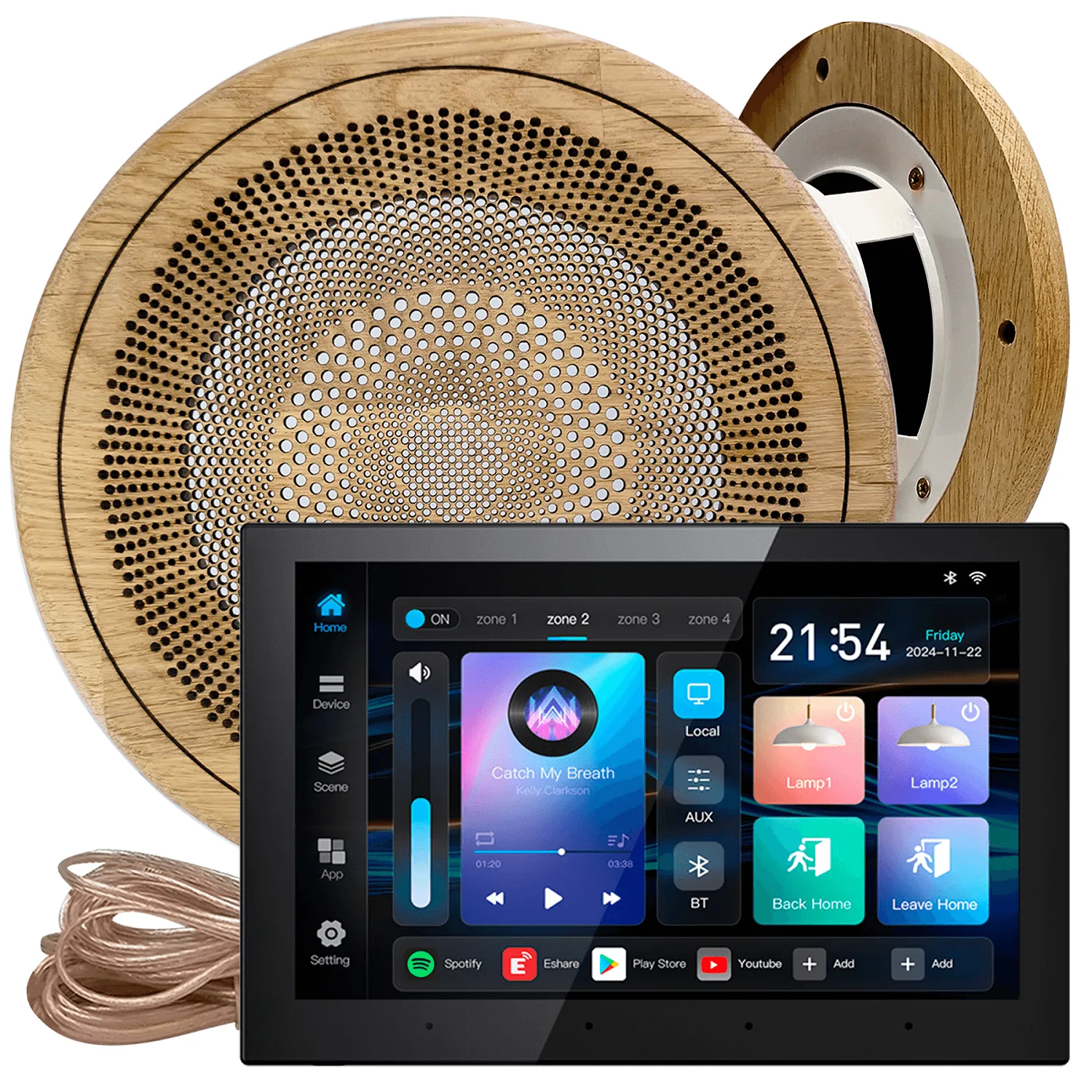 Комплект акустики SOUND Next WiFI Wood (две колонки, круг)