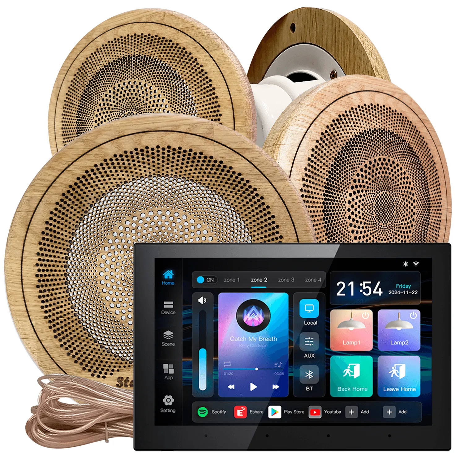 Комплект акустики SOUND Next WiFI Wood (четыре колонки, круг)