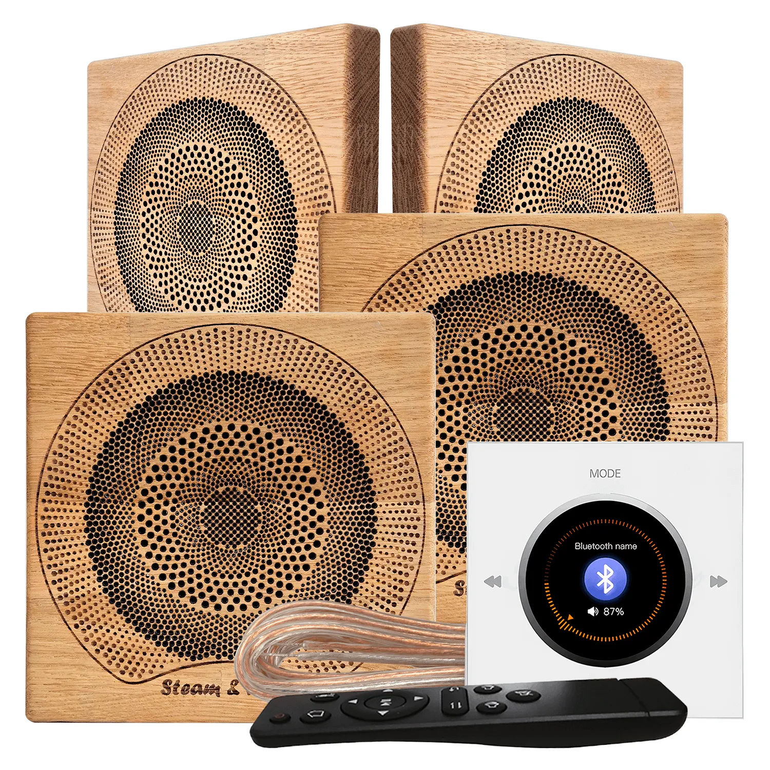 Комплект влагостойкой акустической системы SW NOISE White Wood-4 (четыре колонки, квадрат)