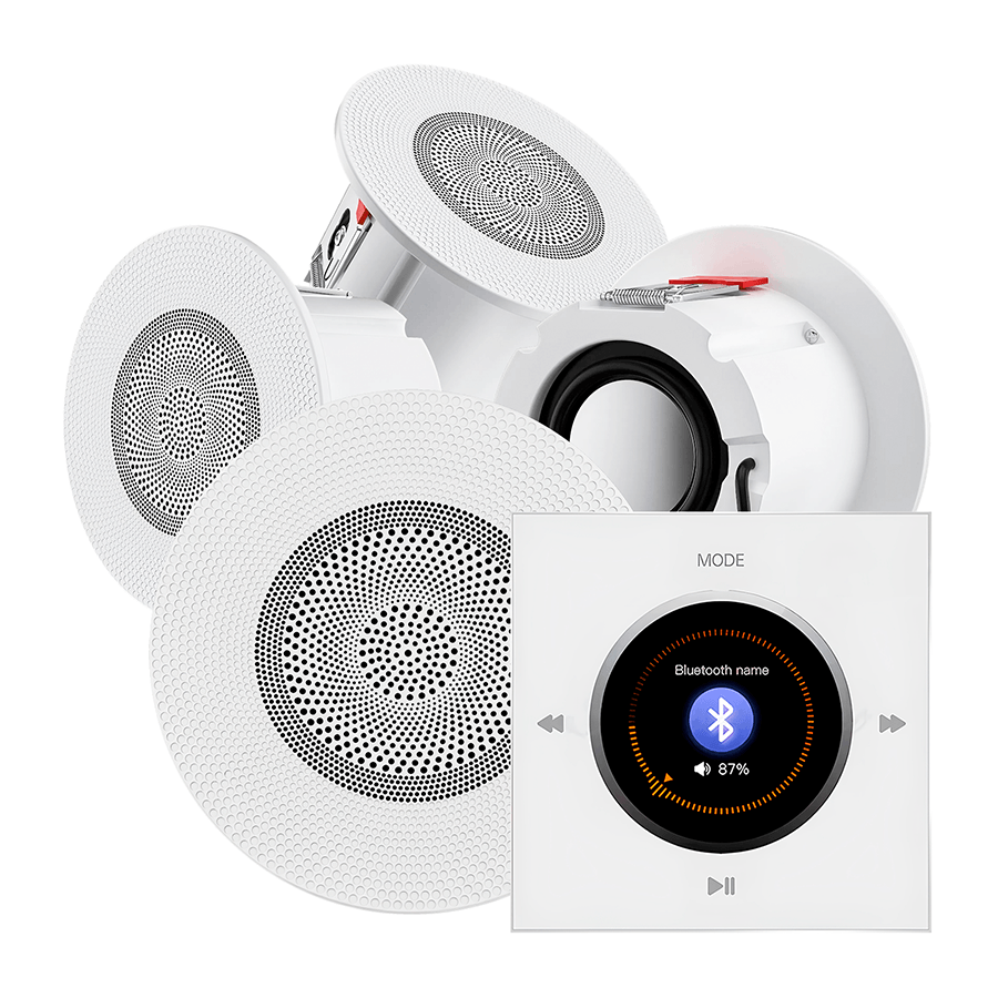 Комплект влагостойкой акустической системы SW NOISE White MINI-4 (четыре колонки, круг)