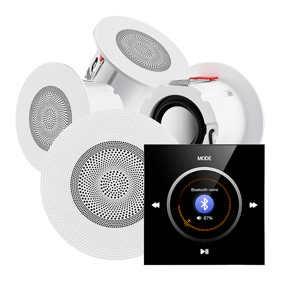 Комплект влагостойкой акустической системы SW NOISE Black MINI-4 (четыре колонки, круг)