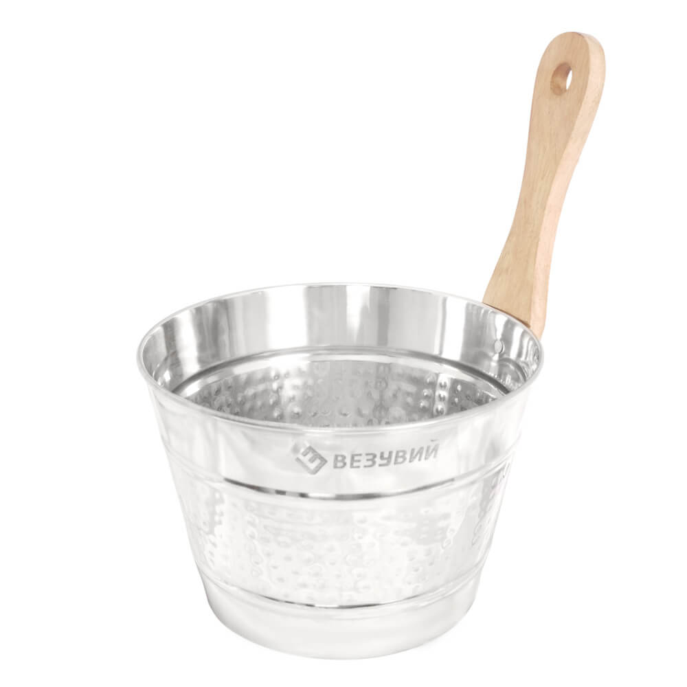 Шайка для сауны и бани ВЕЗУВИЙ Нержавейка 4л